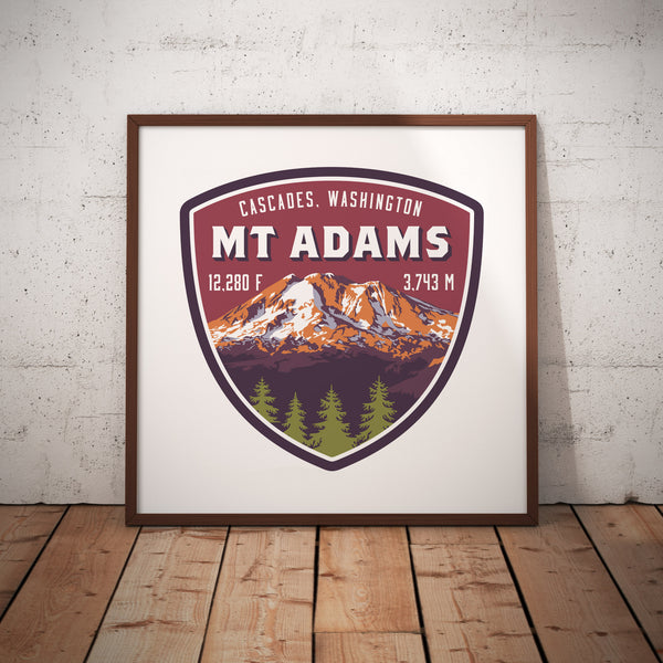 Mount Adams Cascades Washington Giclee Art Print