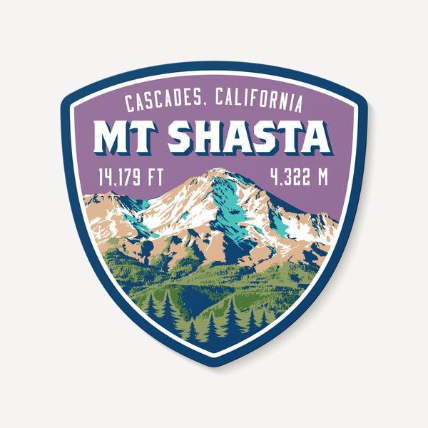 Mount Shasta California Cascades Mountain Travel Decal Sticker