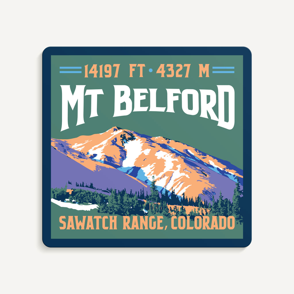 Mt Belford Colorado 14er Sticker
