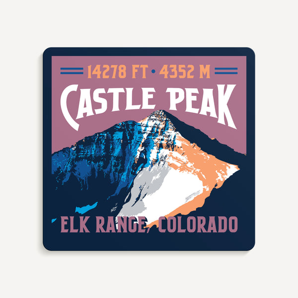 Castle Peak Colorado 14er Sticker