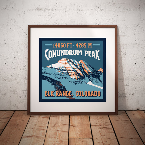 Conundrum Peak Colorado 14er Poster Print