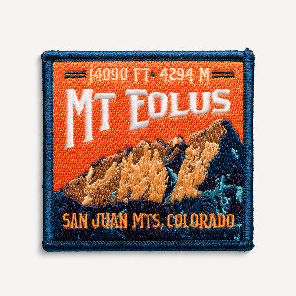 Mount Eolus Colorado 14er Embroidered Iron on Patch
