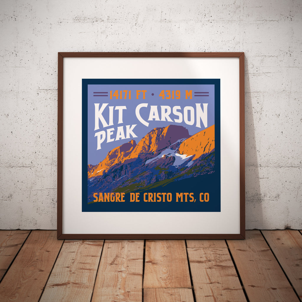 Kit Carson Peak Colorado 14er Giclee Art Print Poster