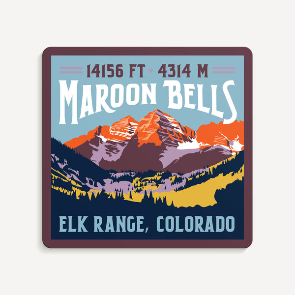Maroon Bells Colorado 14er Sticker