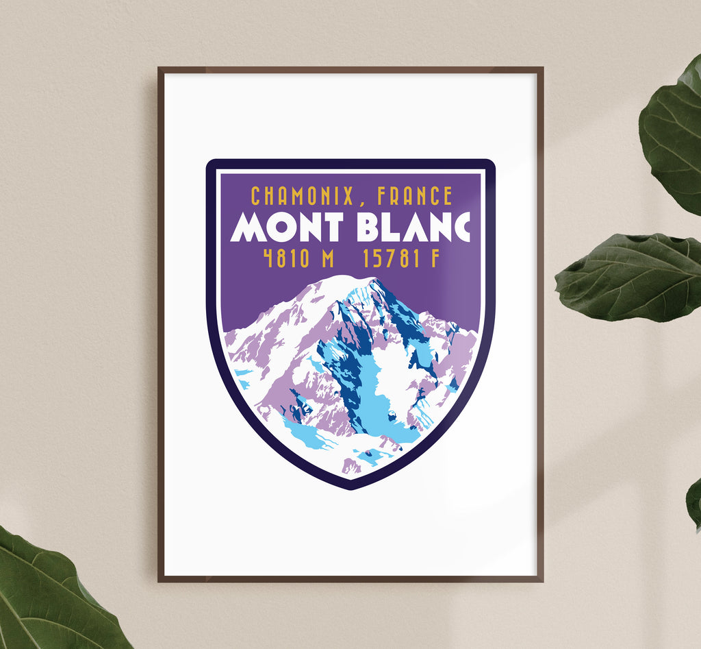 Mont Blanc Chamonix France Alps giclée art print