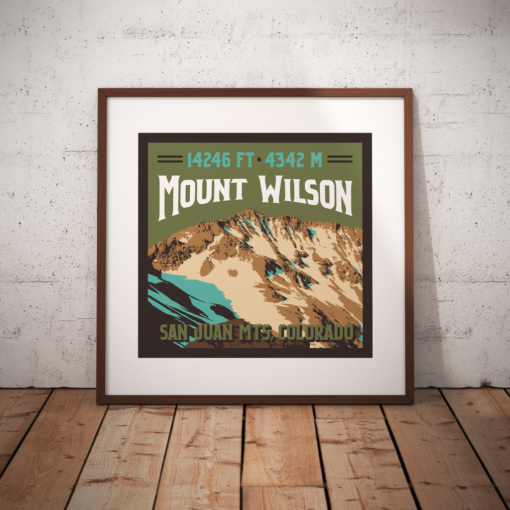 Mount Wilson Colorado 14er Poster Print