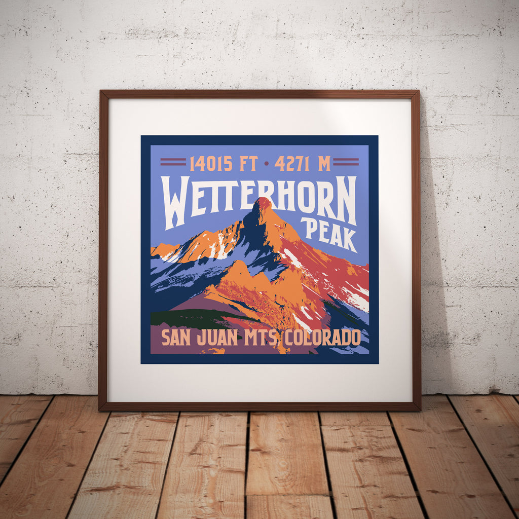 Wetterhorn Peak Colorado 14er Giclee Art Print