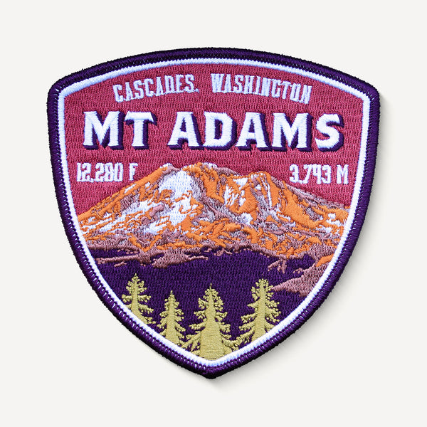 Mount Adams Embroidered Mountain Travel Iron-on Patch Cascades Washington