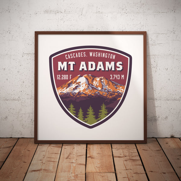 Mount Adams Cascades Washington Giclee Art Print