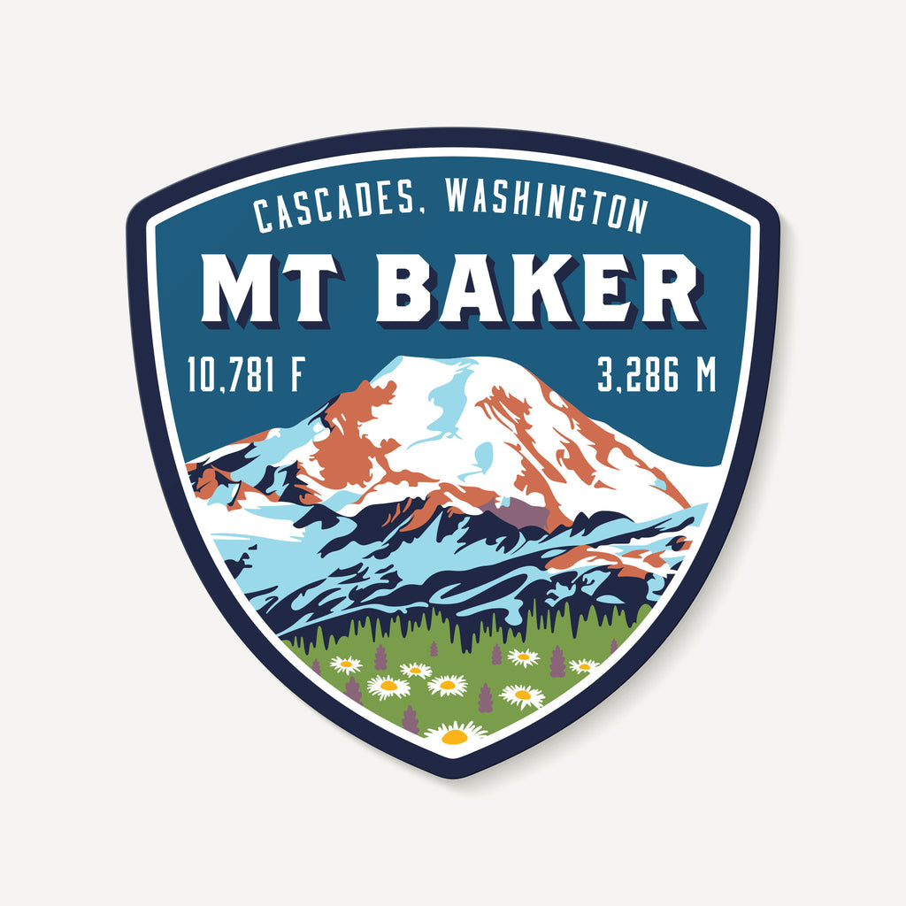 Mount Baker Cascades Washington Mountain Travel Decal Sticker
