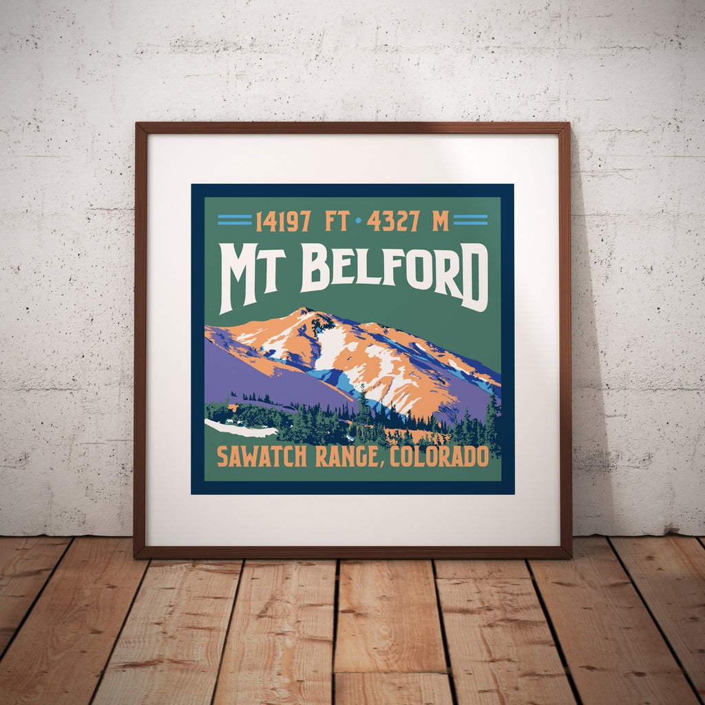 Mt. Belford Colorado 14er Print