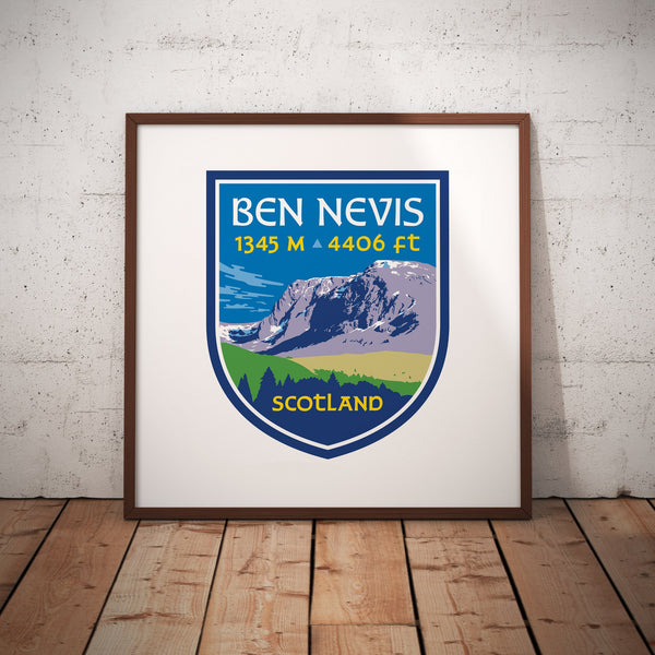 Ben Nevis Scotland UK Mountain Travel Giclee Art Print