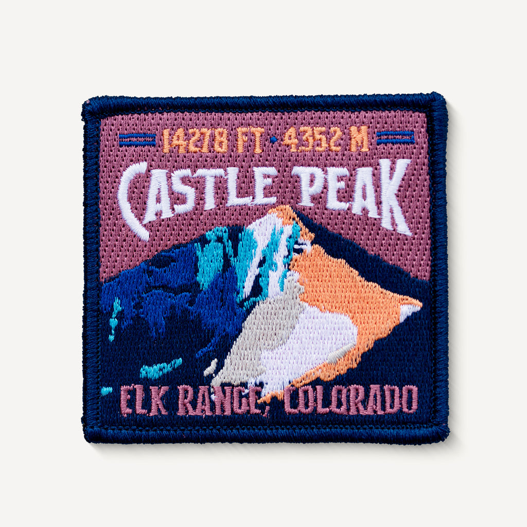 Castle Peak Elk Range Colorado 14er Patch