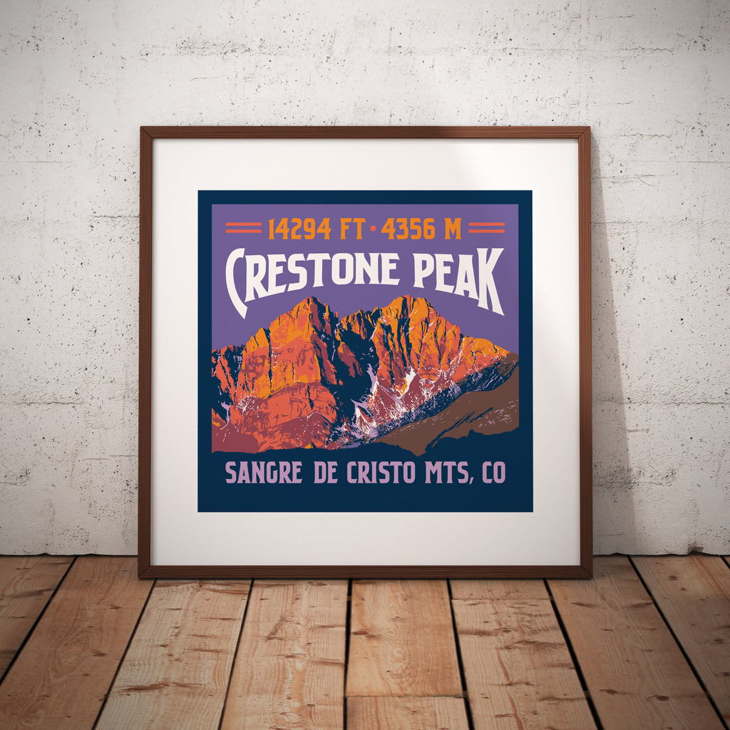 Crestone Peak Colorado 14er Print
