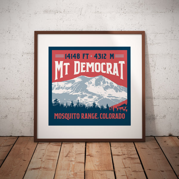 Mount Democrat Colorado 14er Print