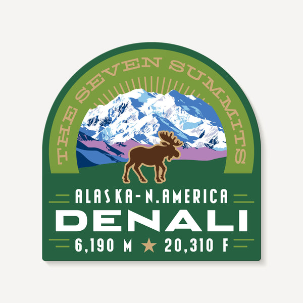 Denali Alaska Seven Summits Mountain Travel Decal Sticker