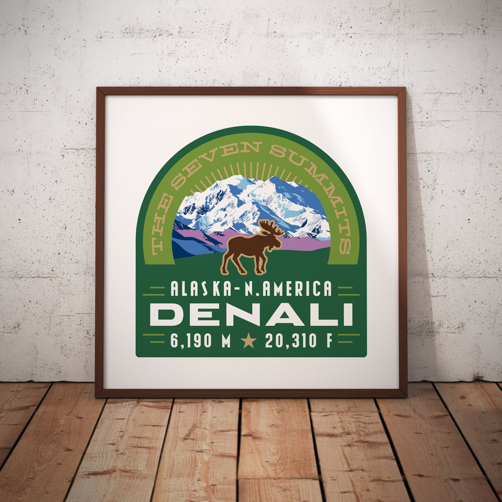 Denali Seven Summits Alaska Giclee Art Print