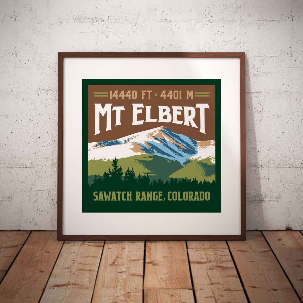 Mt Elbert Sawatch Range Colorado 14er Poster