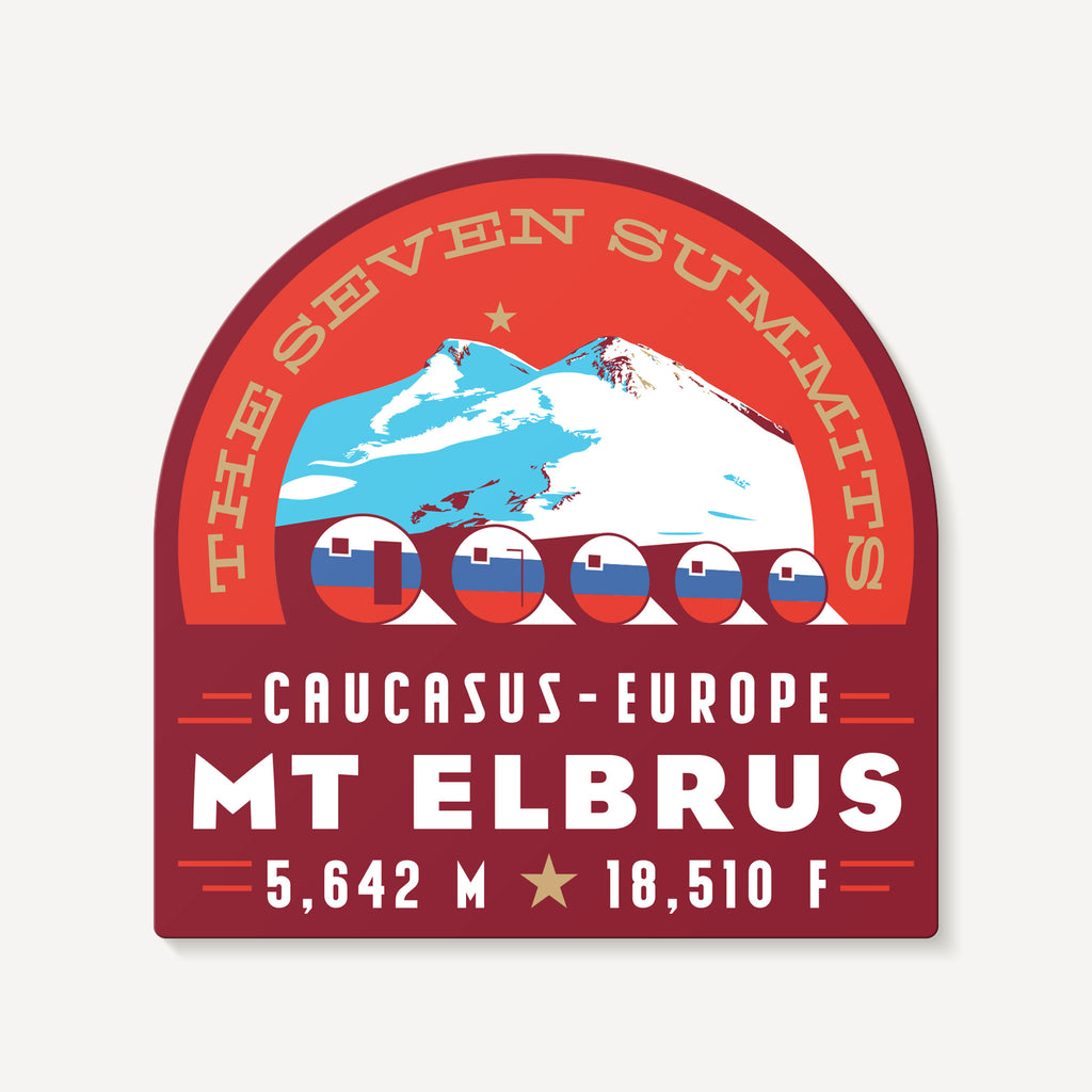 Mount Elbrus Russia Seven Summits Mountain Travel Decal Sticker