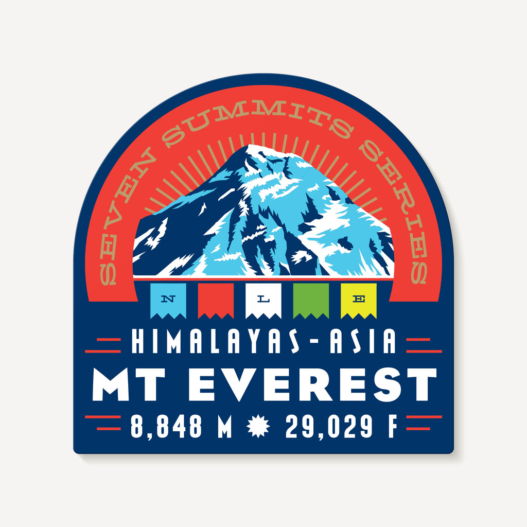 Mount Everest Seven Summits Himalayas Asia Mountain Travel Decal Sticker
