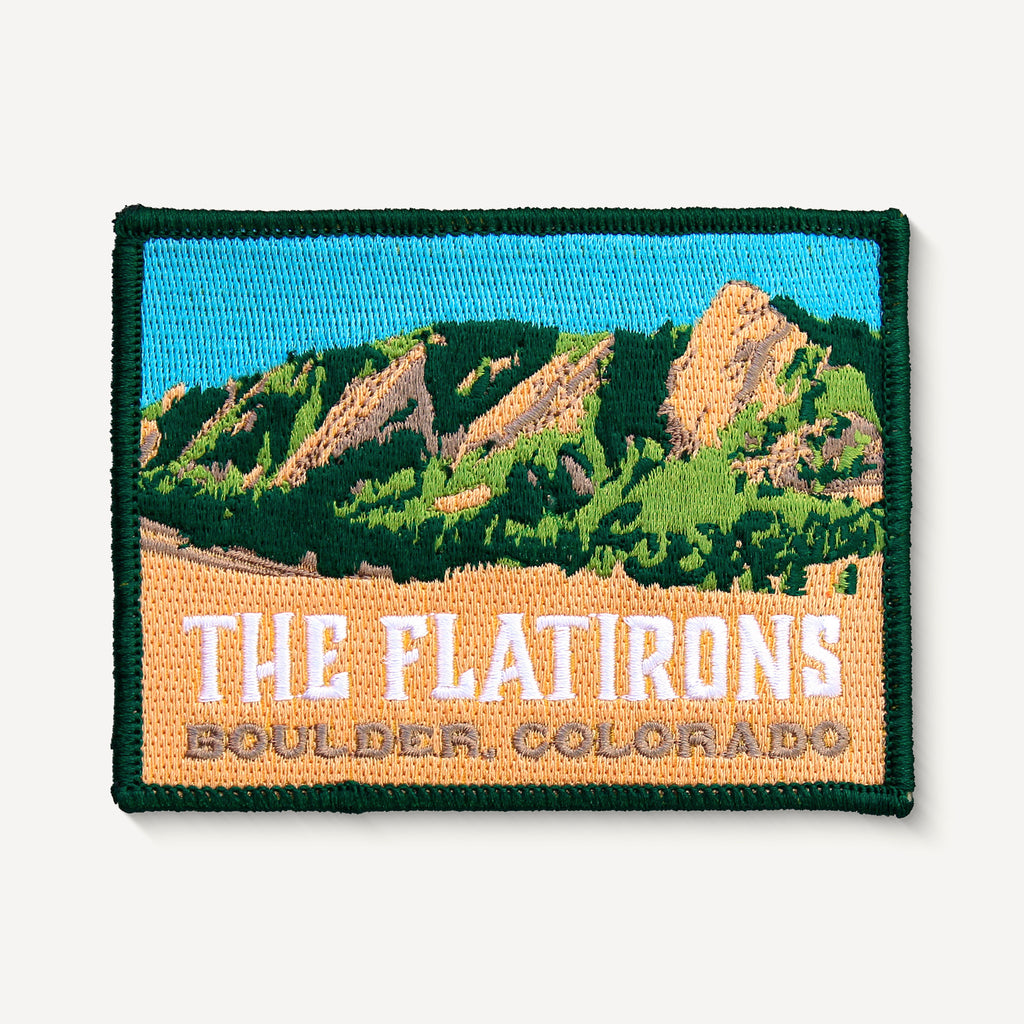 The Boulder Flatirons Colorado Embroidered Iron-on Travel Patch