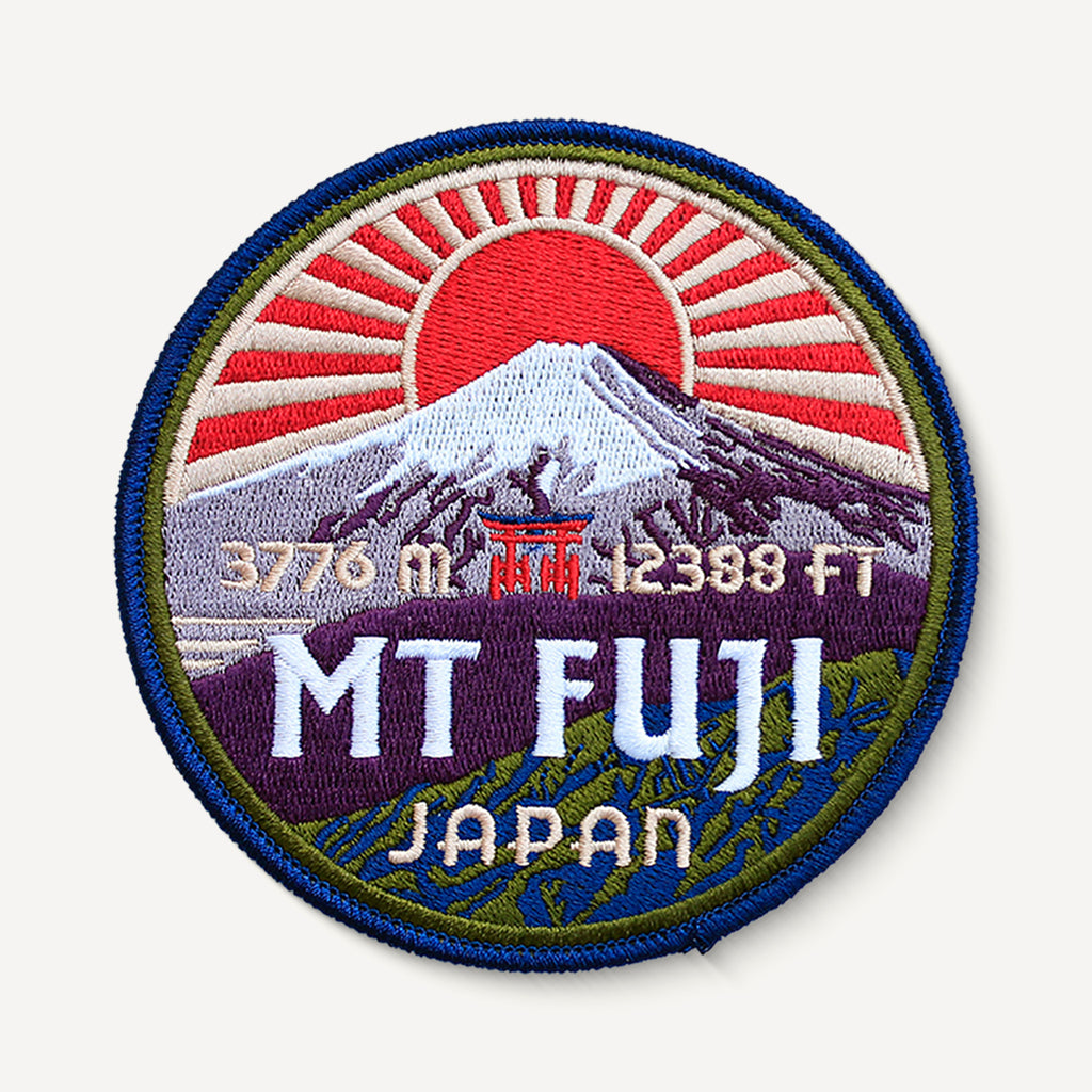 Mount Fuji Japan Patch Embroidered Iron-on Mountain Travel