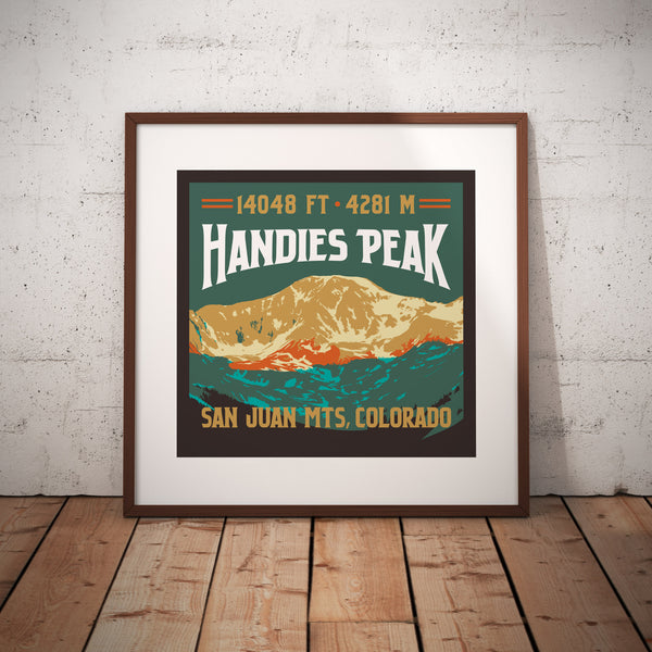 Handies Peak Colorado 14er Giclee Art Print Poster