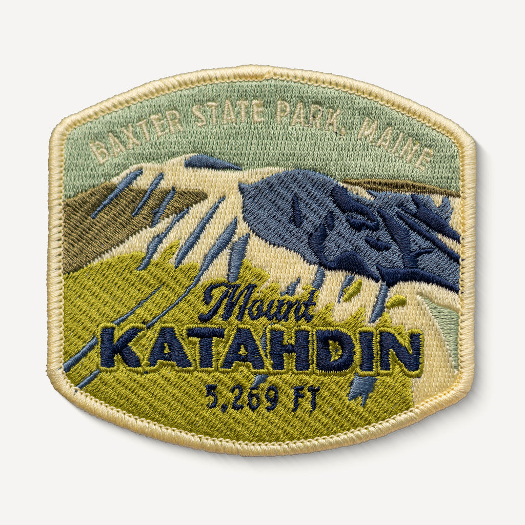 Mount Katahdin Maine Appalachian Trail Embroidered Iron-on Patch