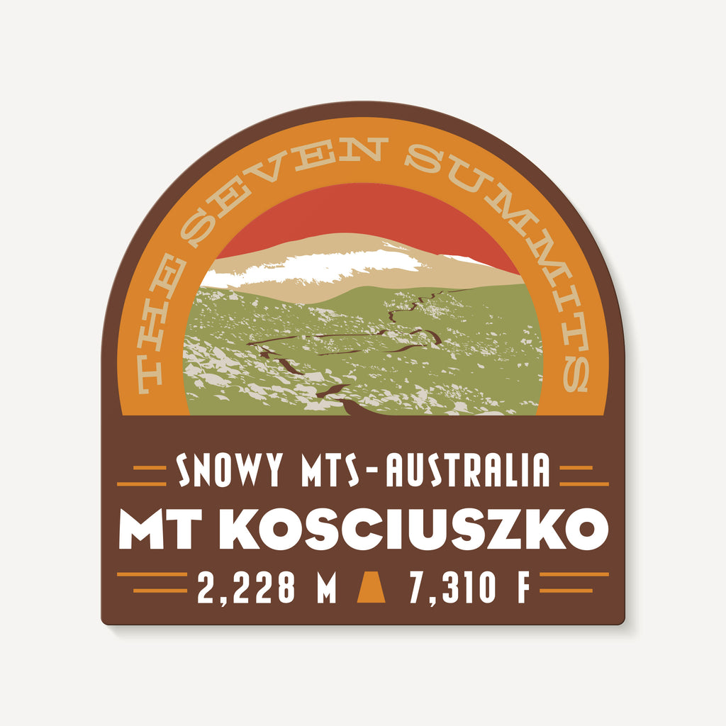 Mount Kosciuszko Australia Seven Summits Mountain Travel Decal Sticker
