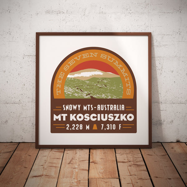 Mt. Kosciuszko Australia Seven Summits Giclee Art Print