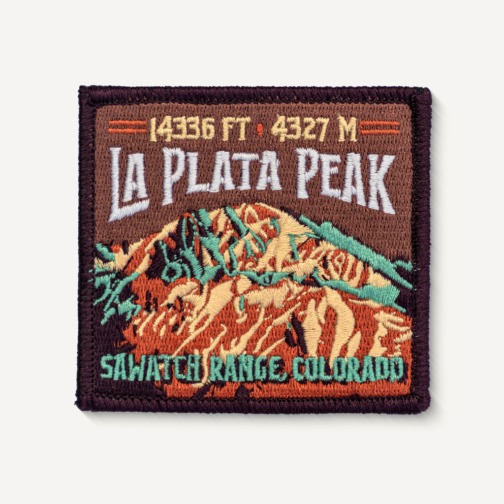 La Plata Peak Sawatch Range Colorado 14er iron on embroidered patch