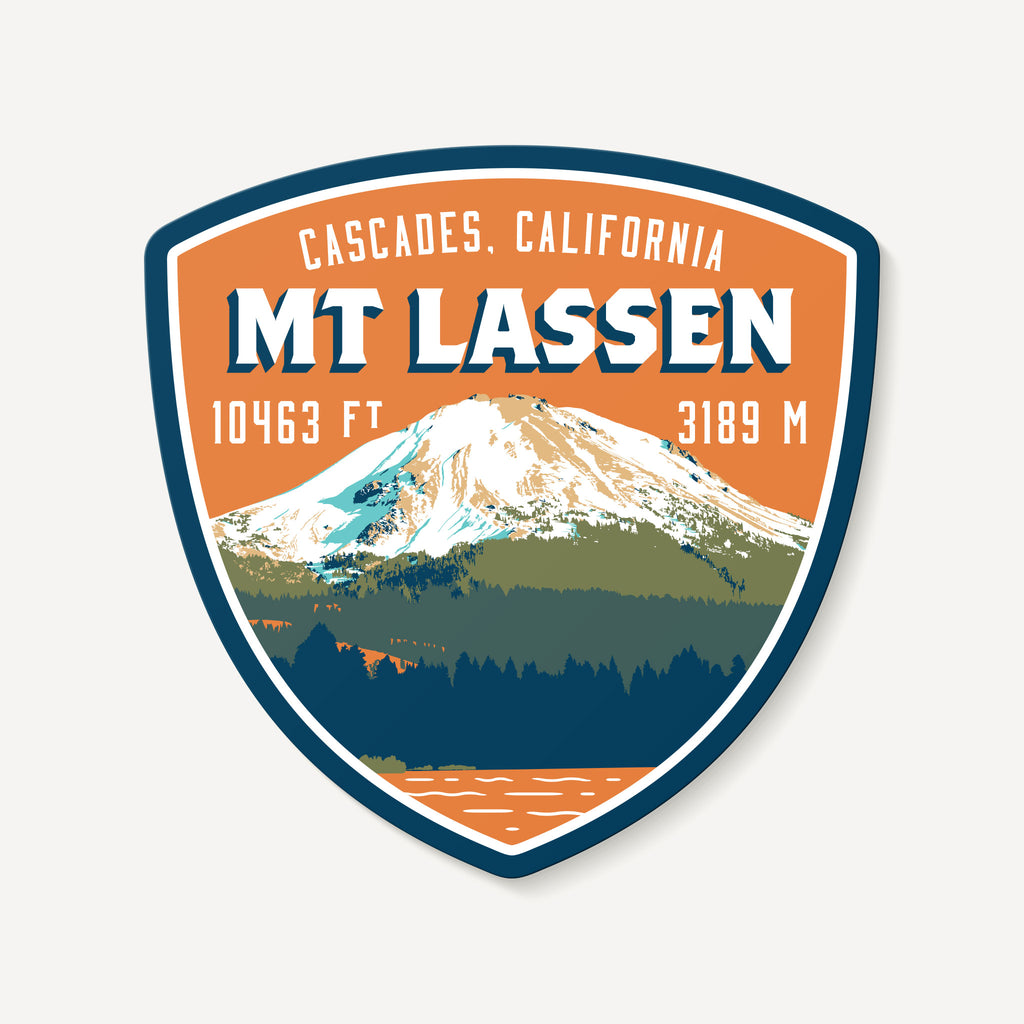 Lassen Peak Cascades California Cascades Decal Sticker