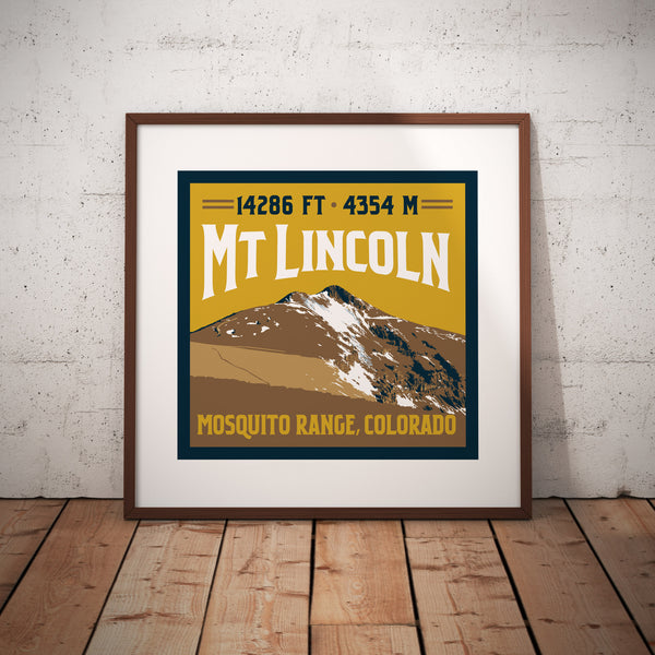 Mount Lincoln Colorado 14er Giclee Art Print