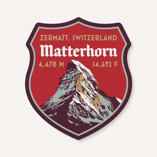 Matterhorn Zermatt Switzerland Swiss Alps Mountain Travel Decal Sticker
