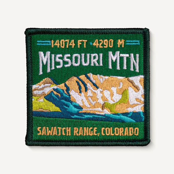 Missouri Mountain Colorado 14er Embroidered Iron on Patch