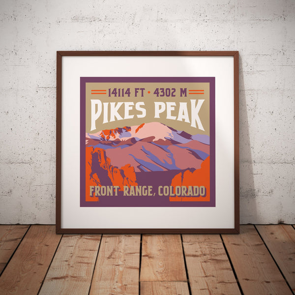 Pikes Peak Colorado 14er Giclee Art Print