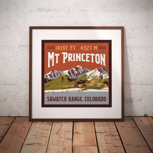Mount Princeton Colorado 14er Giclee Art Print Poster
