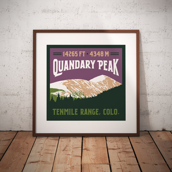 Quandary Peak Colorado 14er Giclee Art Print
