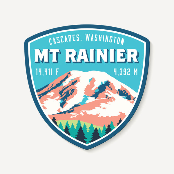 Mount Rainier Washington Cascades Mountain Travel Decal Sticker