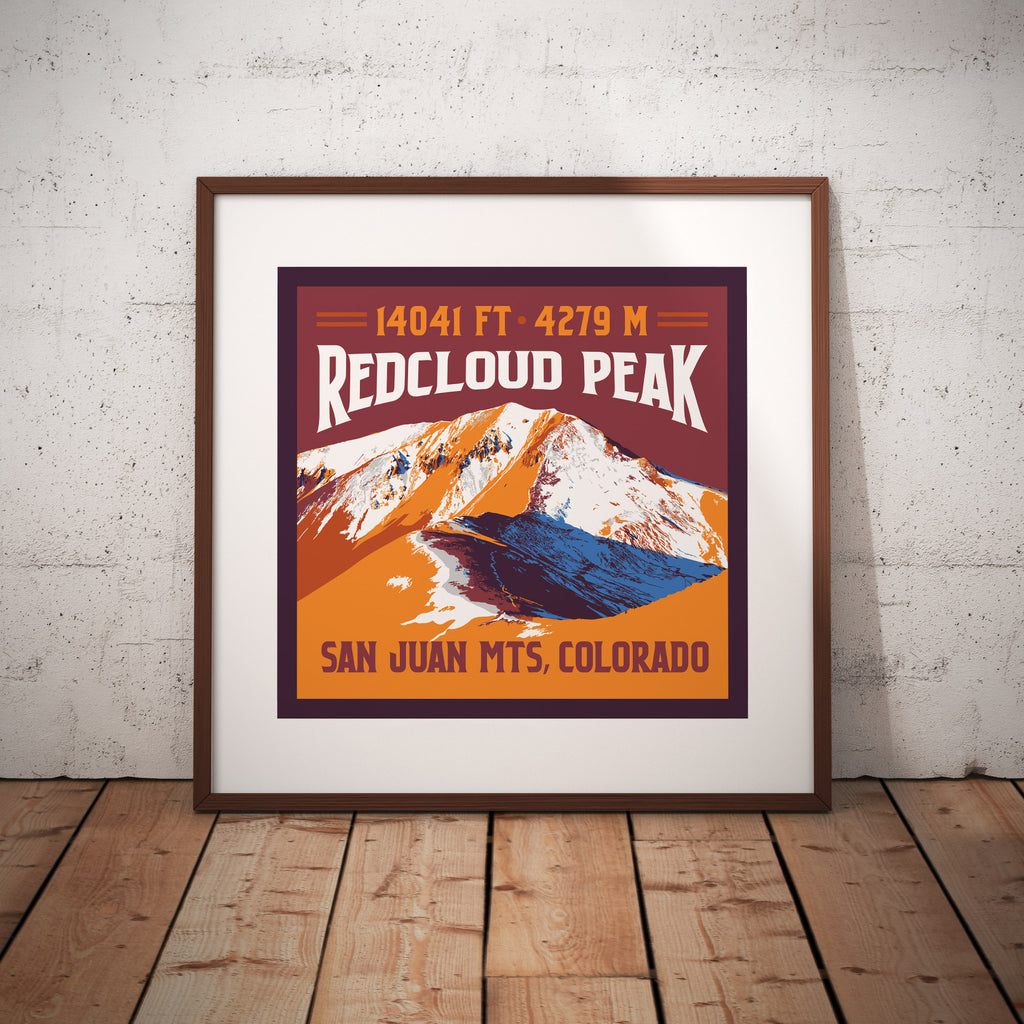 Redcloud Peak San Juan Mountains Colorado 14er Giclee Print Poster