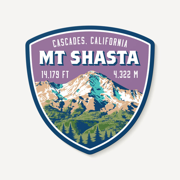 Mount Shasta California Cascades Mountain Travel Decal Sticker