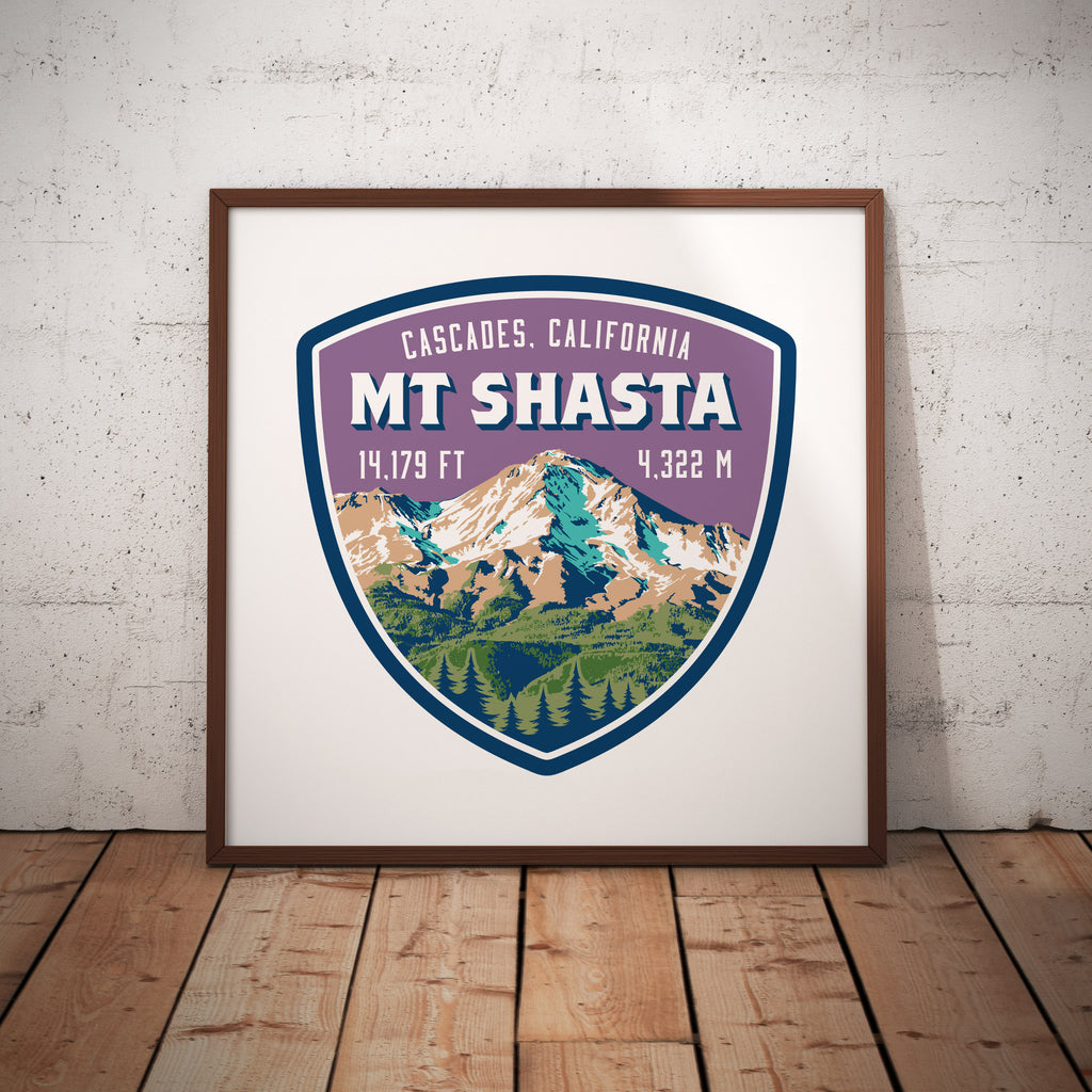 Mount Shasta California Cascades Giclee Art Print