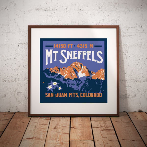 Mt Sneffels Colorado 14er Giclee Art Print