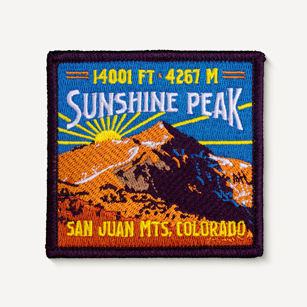 Sunshine Peak San Juan Mountains Colorado 14er Embroidered Iron on Patch