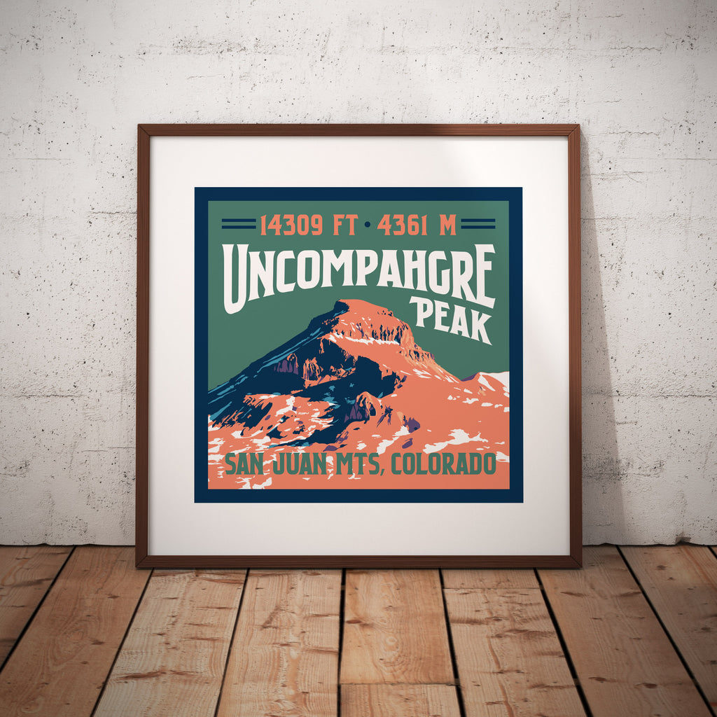 Uncompahgre Peak Colorado 14er Giclee Art Print