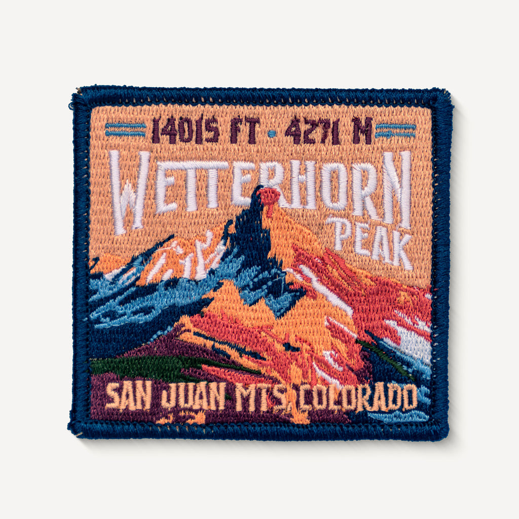 Wetterhorn Peak San Juan Colorado 14er Embroidered Iron-on Patch