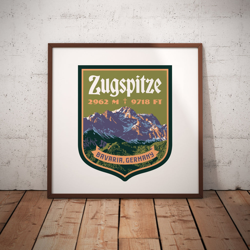 Zugspitze Bavarian Alps Germany Giclee Art Print